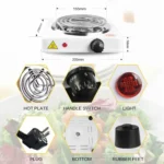 اجاق برقی 1000 وات مدل دینگو - Image 3
